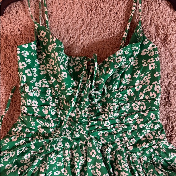 Princess Polly Barrett Mini Dress - Green & White Floral, Size 4 - Picture 6 of 10